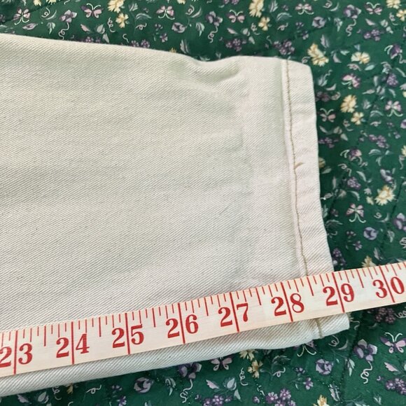 Vintage Spirit Denim Mom Jeans Womens High Rise Off White 90s Neutral Minimalist - Picture 9 of 9